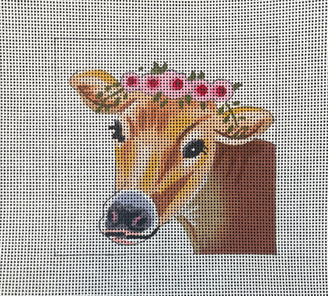 Brown Cow with Floral Crown  IN078