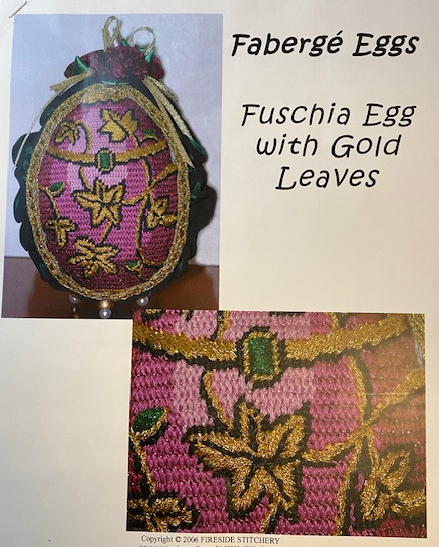 Faberge' Egg - Fuchsia Egg with Gold Leaves Kit