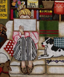 Stitching Girl With Dogs GEP309