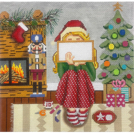 Christmas Stitching Girl GEP356B