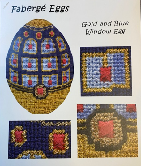 Faberge' Egg - Gold and Blue Window Egg Kit