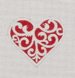 Red & White Scroll  HT03