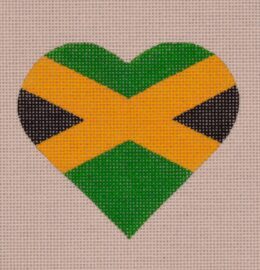 Jamaican Flag Heart  HT15