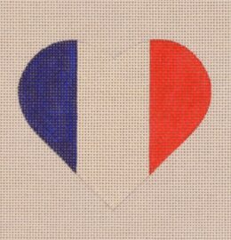 French Flag Heart  HT17