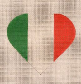 Italian Flag Heart  HT18