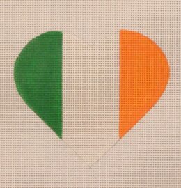 Irish Flag Heart  HT19