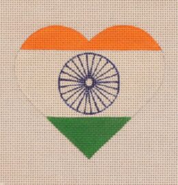 Indian Flag Heart  HT20