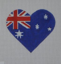 Australian Flag Heart  HT21