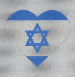 Israel Flag Heart  HT22
