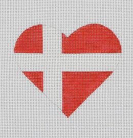 Denmark Flag Heart  HT25