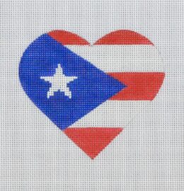 Puerto Rican Flag Heart  HT26