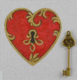 Red Heart Lock with metal Key  HT27