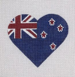 New Zealand Flag Heart  HT31