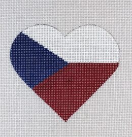Czech Republic Flag Heart  HT33