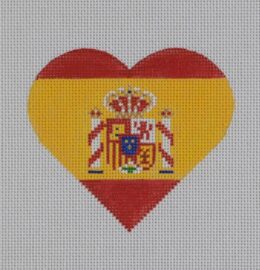 Spanish Flag Heart  HT41