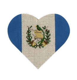 Guatemalan Flag Heart  HT45