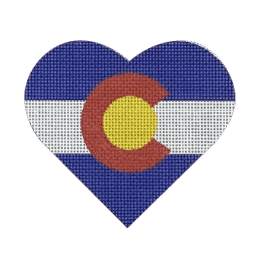 Colorado Flag Heart  HT46