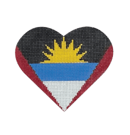 Antigua and Barbuda Flag Heart  HT49