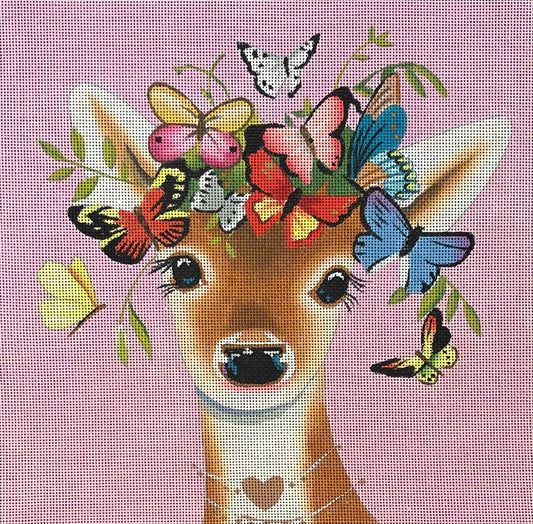 Deer with Butterflies  AN405