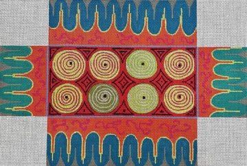 Red/Turquoise Pattern Brick Cover  BC716