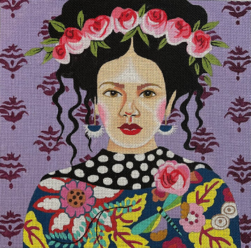 Lady with Purple Bkgd  PE234