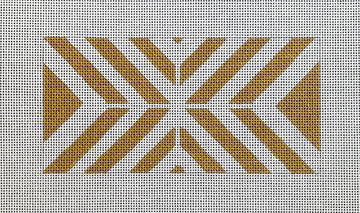 Cream & Gold Geometric  IN590