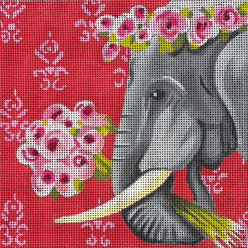 Elephant with Roses  IN264