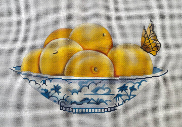 Oranges In Blue Vase  FF229