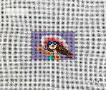 Brunette with Purple Bkgd  LT003