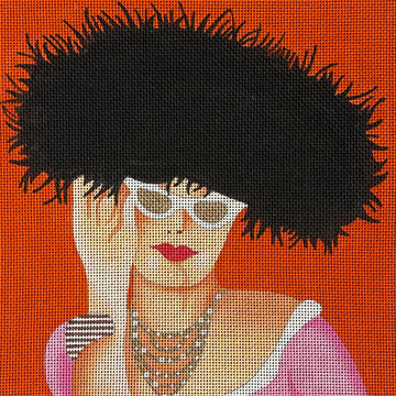 In Black Fur Hat  PE132