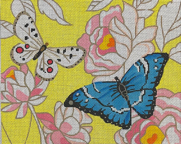 Peonies With Butterflies  LEE89