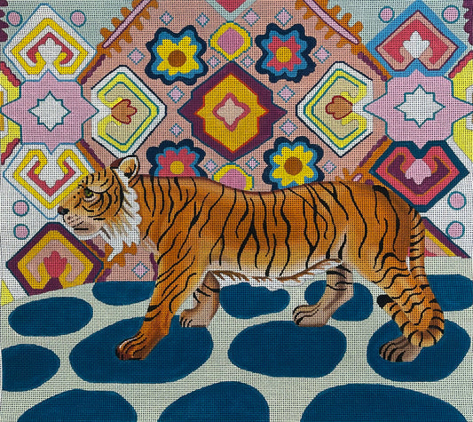 Tiger with Whimsy Bkgrd  AN434