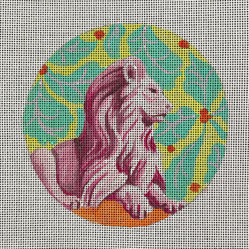 Pink Lion with Floral  IN806