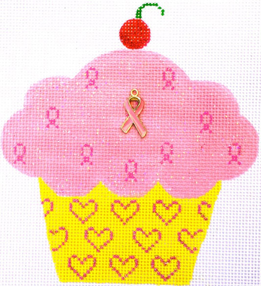 Pink Ribbon Cupcake HB-712
