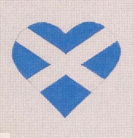 Scottish Flag Heart  HT38