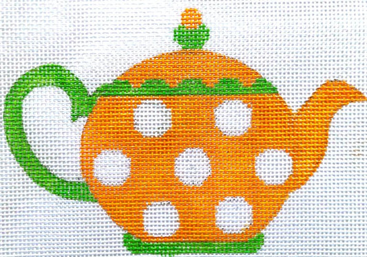 Teapot - Orange w/White Dots HB-300