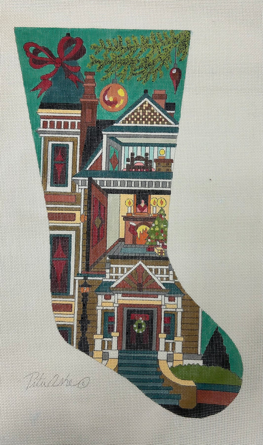 Victorian Doll House Stocking PAST35