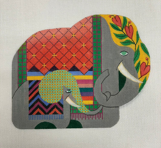 3D Victorian Elephant Pull Toy  UNK009