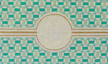 Turquoise Monogram Clutch  CL048