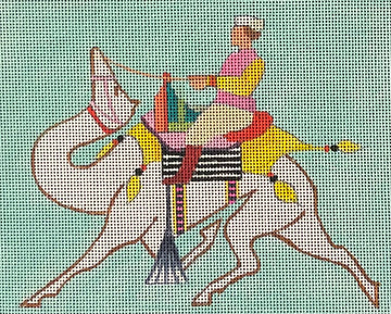Man Riding White Camel   AN525