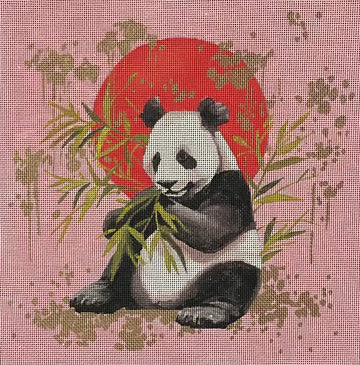 Panda On Pink   AN524