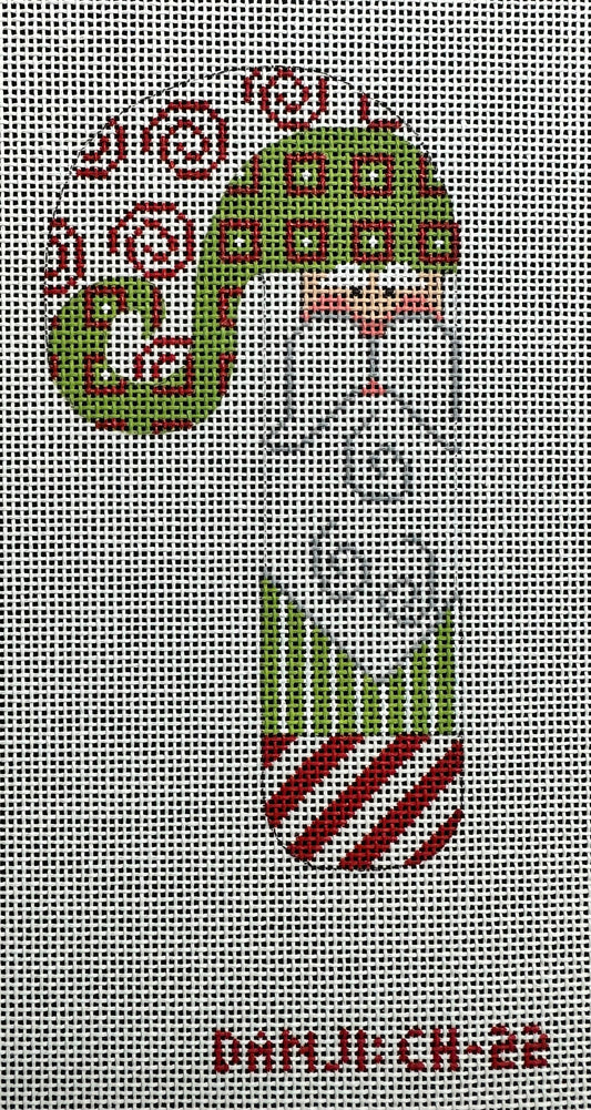 Santa Red Squares Candy Cane CH22