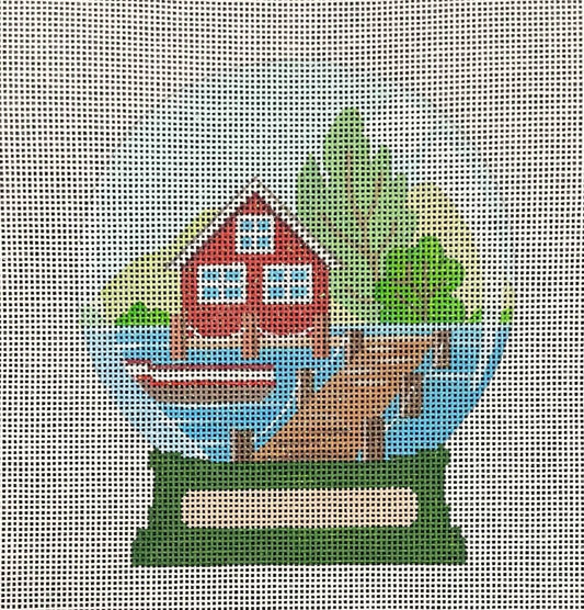 Lake House Snowglobe AL-064