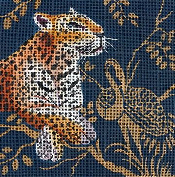 Leopard with Golden Bird  AN468