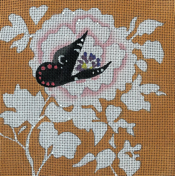Butterfly On Sepia Floral   IN660