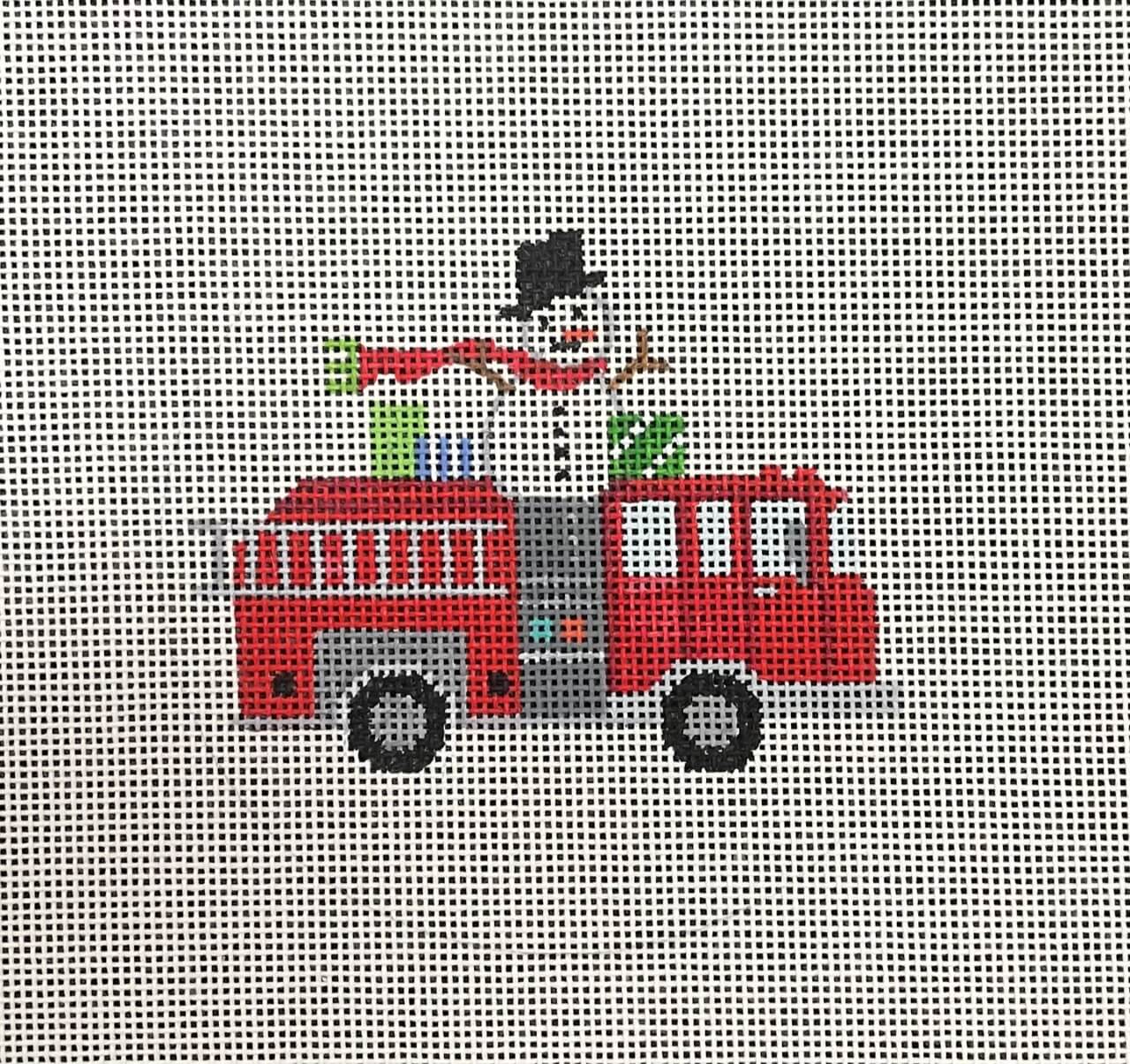Firetruck with Snowman AL-068