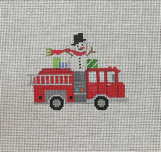 Firetruck with Snowman AL-068