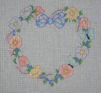 Flowers/Ribbon Heart Announcement J-13