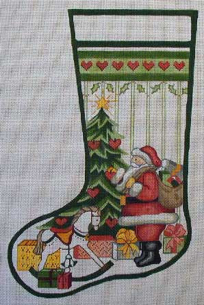 Santa/Tree/Rocking Horse Stocking J-24