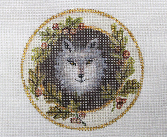 Xmas Coaster Ornament- Wolf  JG-196